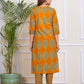 PURE SUPER COTTON 3-PIECE SUIT WITH DUPATTA (MUSTARD) SNV ##SP041