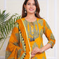PURE SUPER COTTON 3-PIECE SUIT WITH DUPATTA (MUSTARD) SNV ##SP041