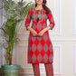 PURE SUPER COTTON 3-PIECE SUIT WITH DUPATTA (RED) SNV ##SP044