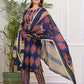 PURE SUPER COTTON 3-PIECE SUIT WITH DUPATTA (BLUE) SNV ##SP043