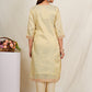 VISCOS TISSUE FABRIC  3-PIECE SUIT WITH DUPATTA (CREAM) SNV ##SP049