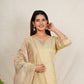 VISCOS TISSUE FABRIC  3-PIECE SUIT WITH DUPATTA (CREAM) SNV ##SP049