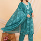 PURE SUPER COTTON 3-PIECE SUIT WITH DUPATTA (PEACOCK BLUE) ##SP050