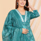 PURE SUPER COTTON 3-PIECE SUIT WITH DUPATTA (PEACOCK BLUE) ##SP050