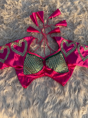 HIRA SITARA RAJSTHANI ANGI BLOUSE WITH GOTA PATTI HANDWORK  (PRE-BOOKING ITEM) ##HB0102