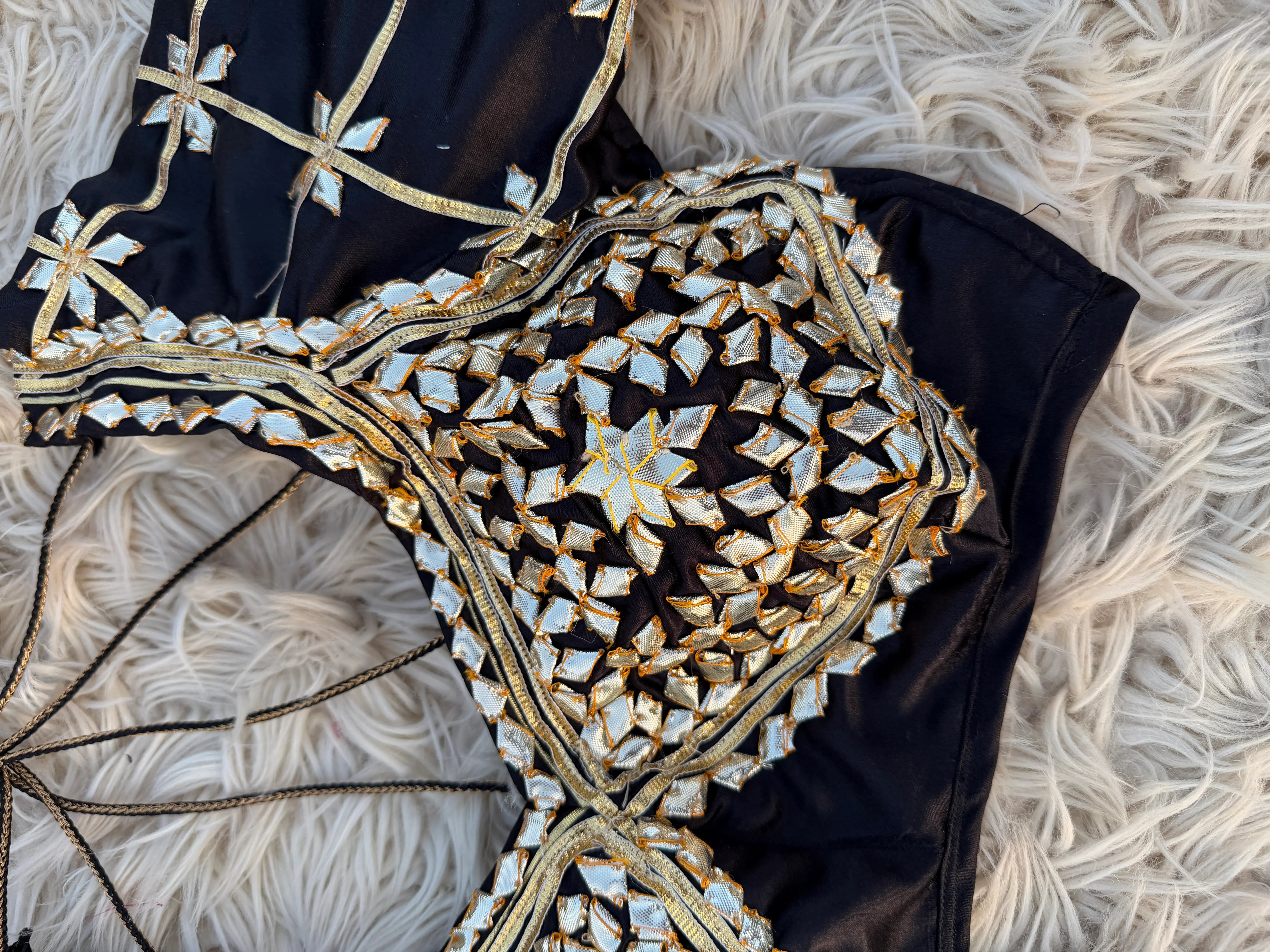 Badami Jharokha Rajasthani Angi Blouse with Kachi Gota Patti (PRE-BOOKING ITEM)