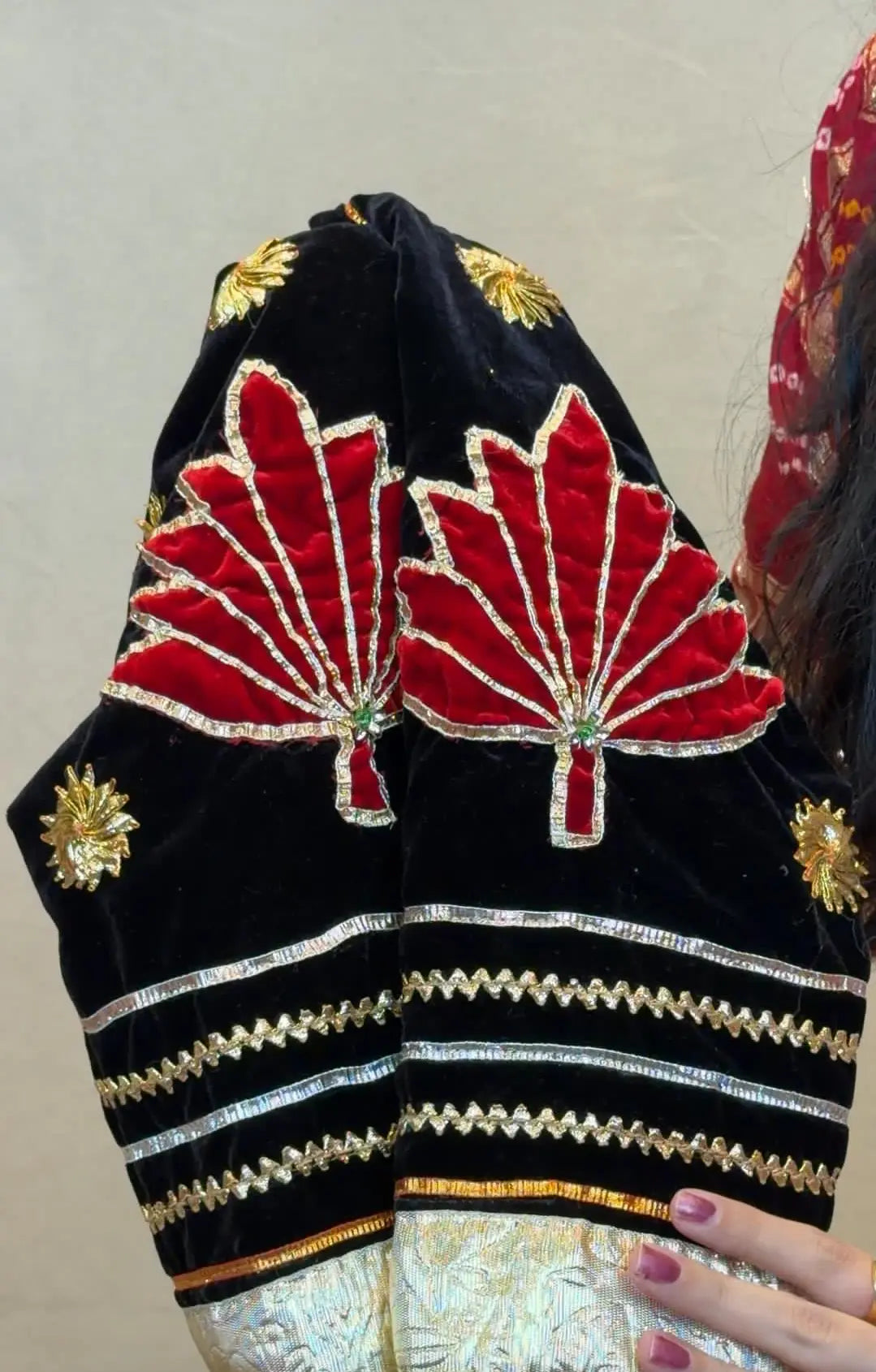Lotus Rajasthani Angi Blouse with Gota Patti Work (PRE-BOOKING ITEM)