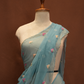 ROYAL GEORGETTE FABRIC SAREE WITH SMALL BUTI DESIGN AND CUT WORK BORDER (WITH RUNNIG BLOUSE) ##SR616