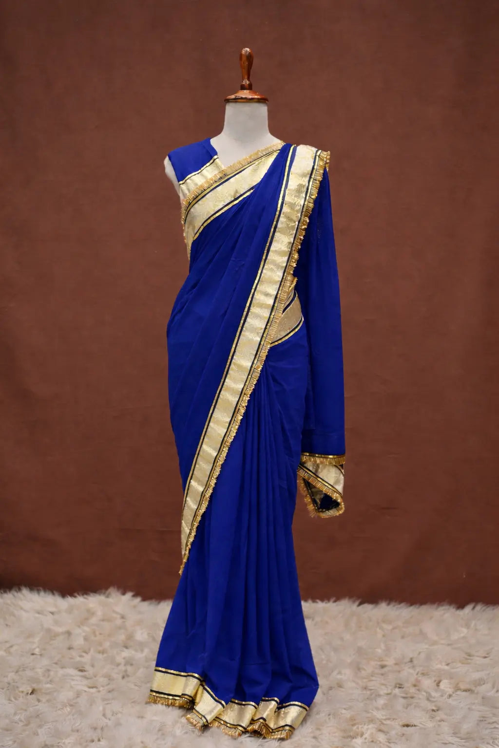 Festive Rajasthani Saree with Charkhi Gota Patti & Aangi Blouse