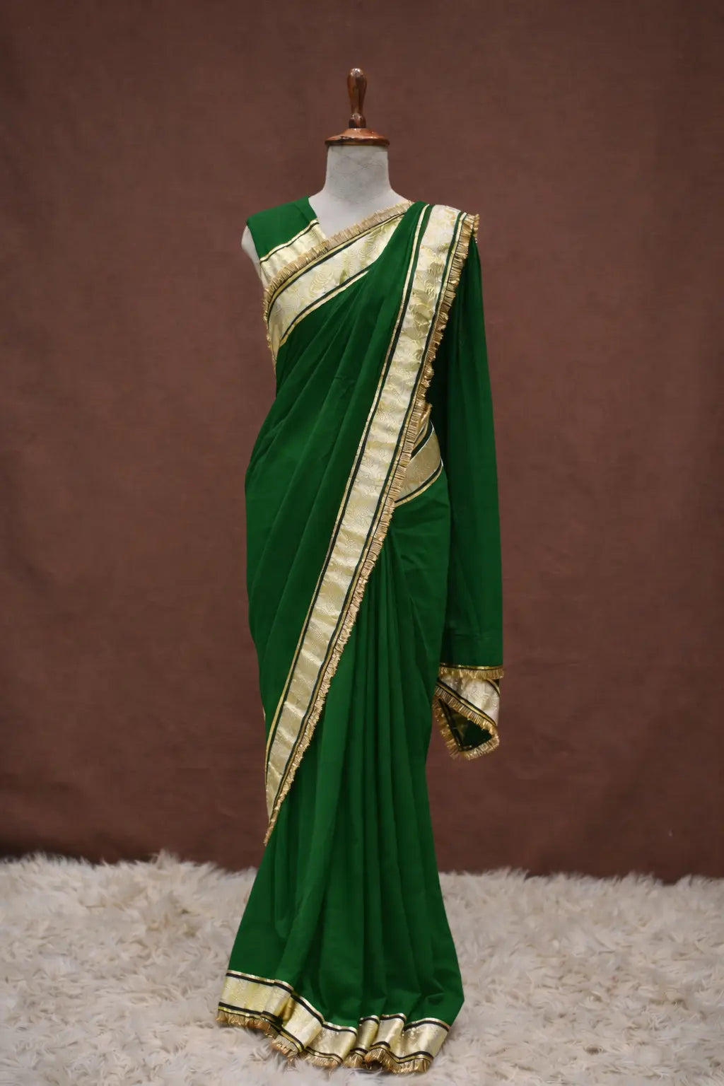 Festive Rajasthani Saree with Charkhi Gota Patti & Aangi Blouse