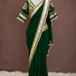 FESTIVE RAJASTHANI TRADITIONAL CHARKHI GOTA PATTI HANDWORK SAREE WITH AANGI BLOUSE   ##SR423