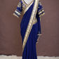 FESTIVE RAJASTHANI TRADITIONAL CHARKHI GOTA PATTI HANDWORK SAREE WITH AANGI BLOUSE   ##SR423