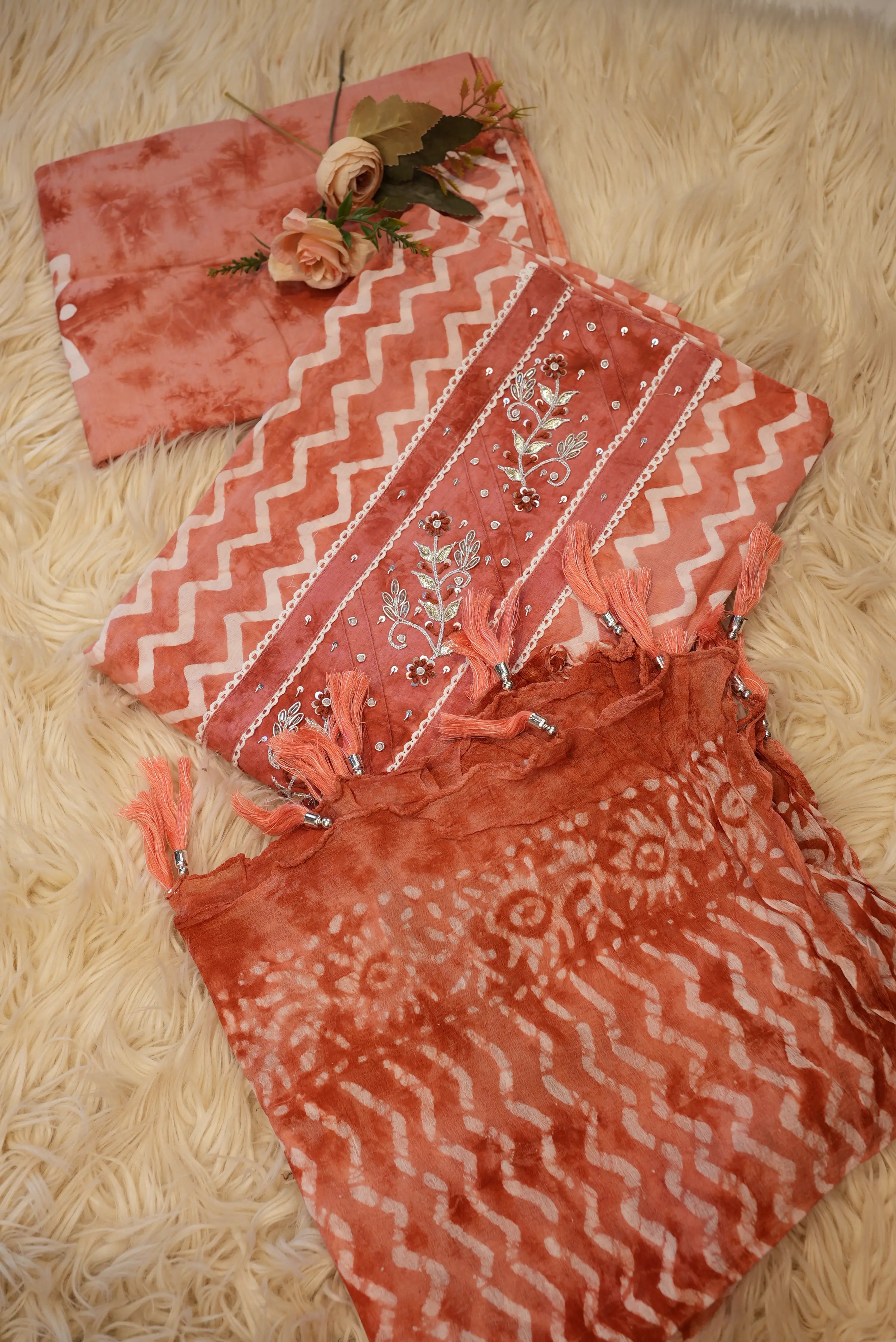 SAWAN SPECIAL PURE COTTON 3-PIECE SUIT (UNSTITCHED)
