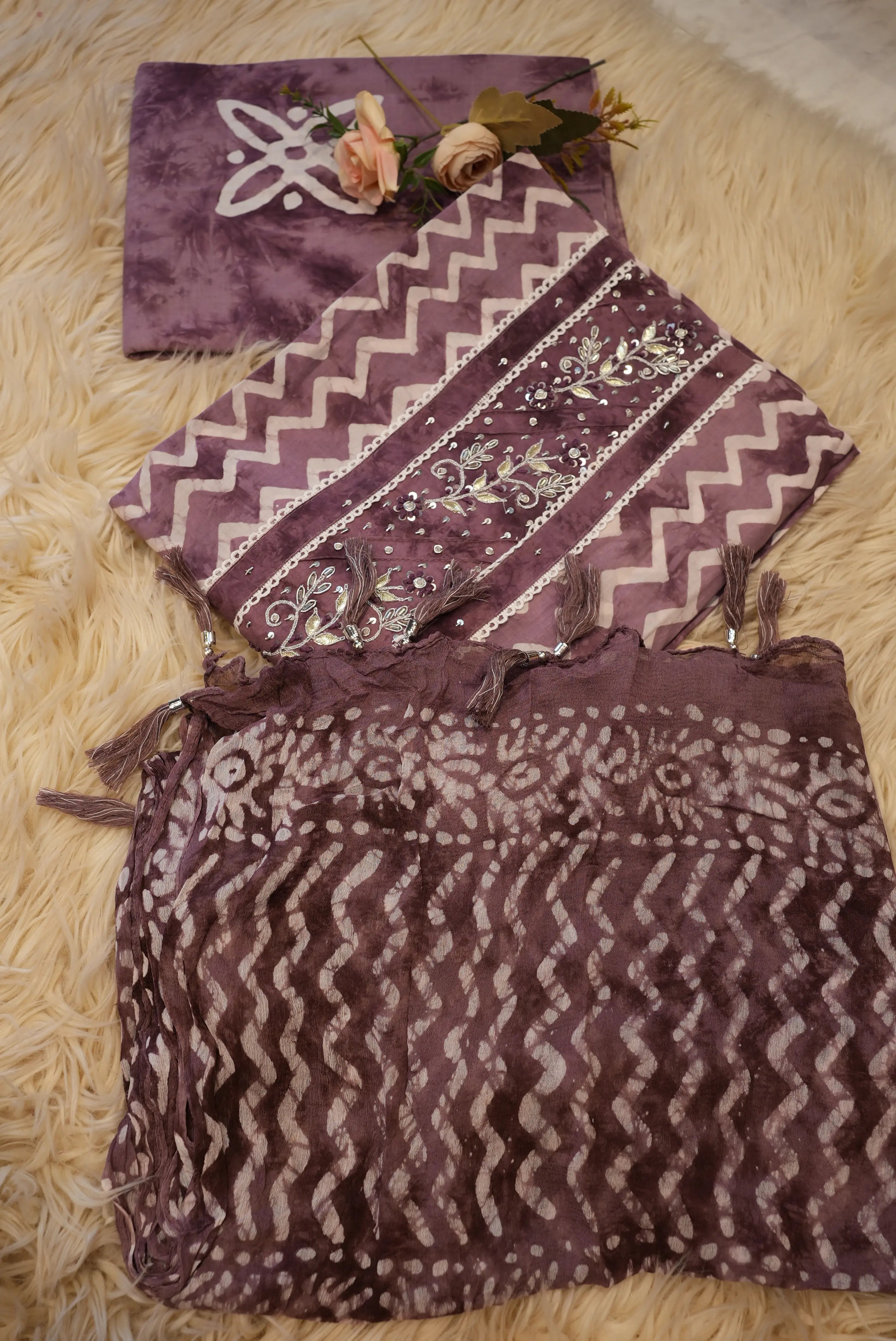 SAWAN SPECIAL PURE COTTON 3-PIECE SUIT (UNSTITCHED)
