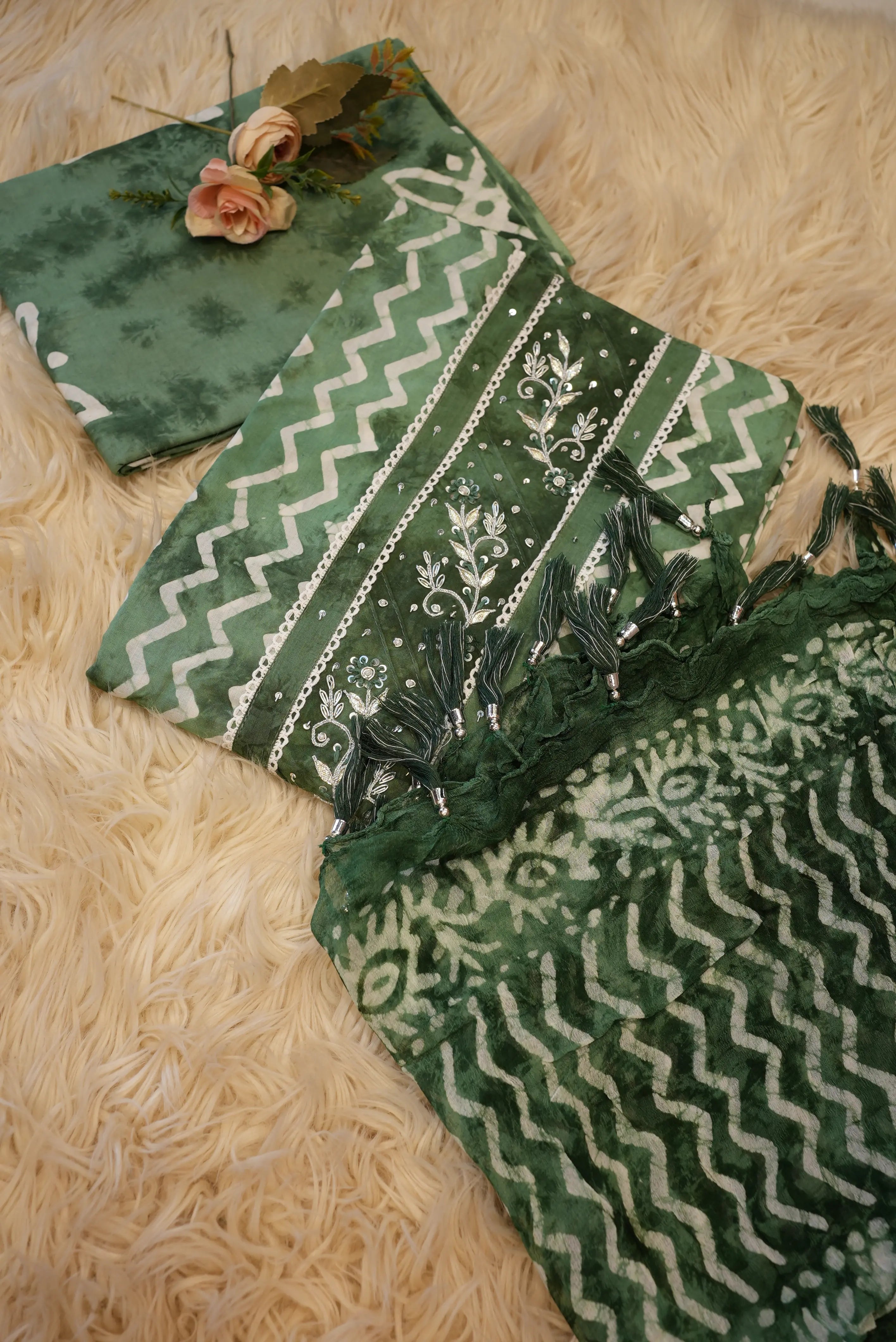SAWAN SPECIAL PURE COTTON 3-PIECE SUIT (UNSTITCHED)