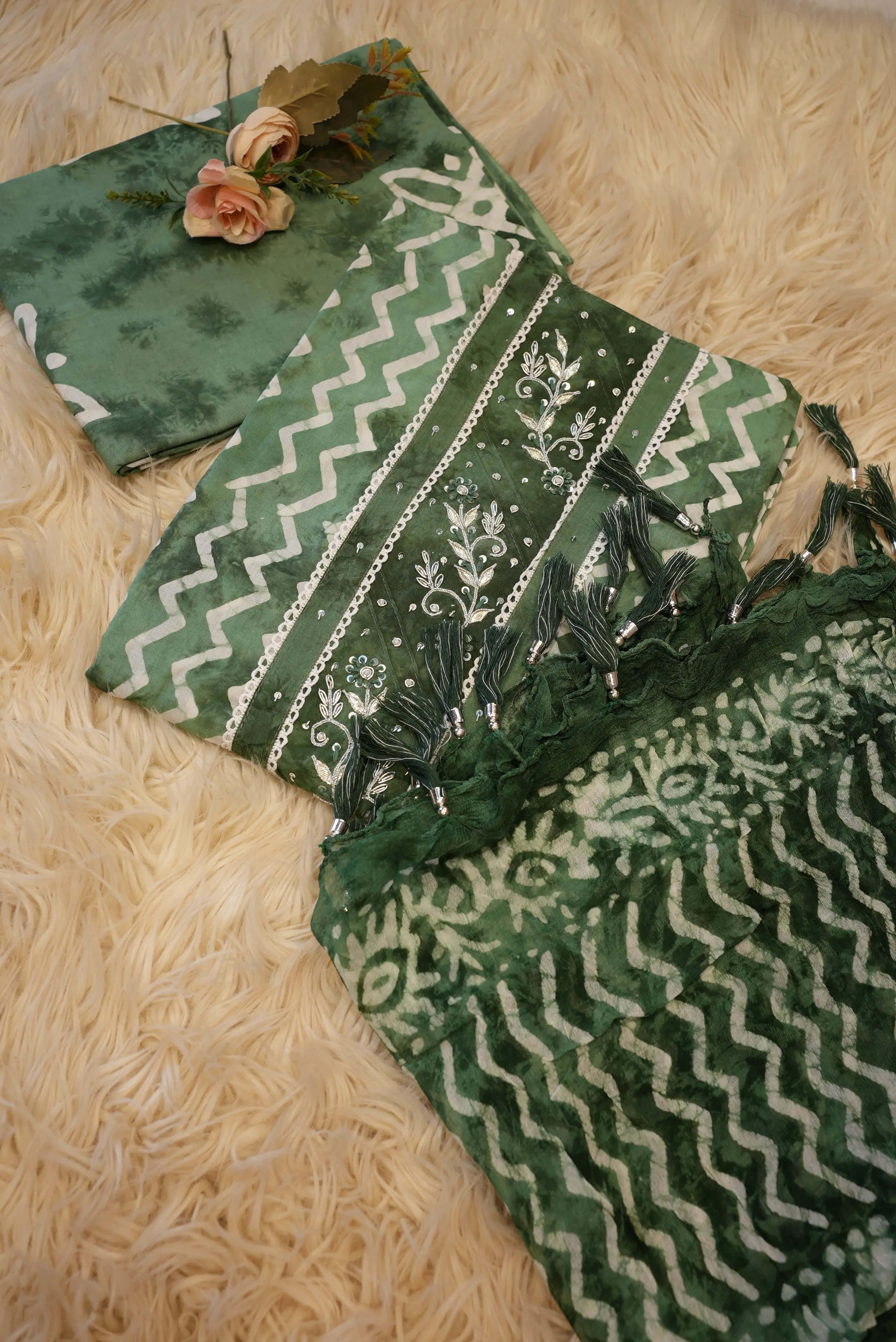 SAWAN SPECIAL PURE COTTON 3-PIECE SUIT (UNSTITCHED)