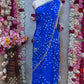 RAJASTHANI BANDHANI SAREE WITH GOTA PATTI & CUTDANA WORK BORDER ON ROAYL CHIFFON FABRIC (WITH RUNING BLOUSE) ##SR503