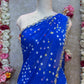 RAJASTHANI BANDHANI SAREE WITH GOTA PATTI & CUTDANA WORK BORDER ON ROAYL CHIFFON FABRIC (WITH RUNING BLOUSE) ##SR503