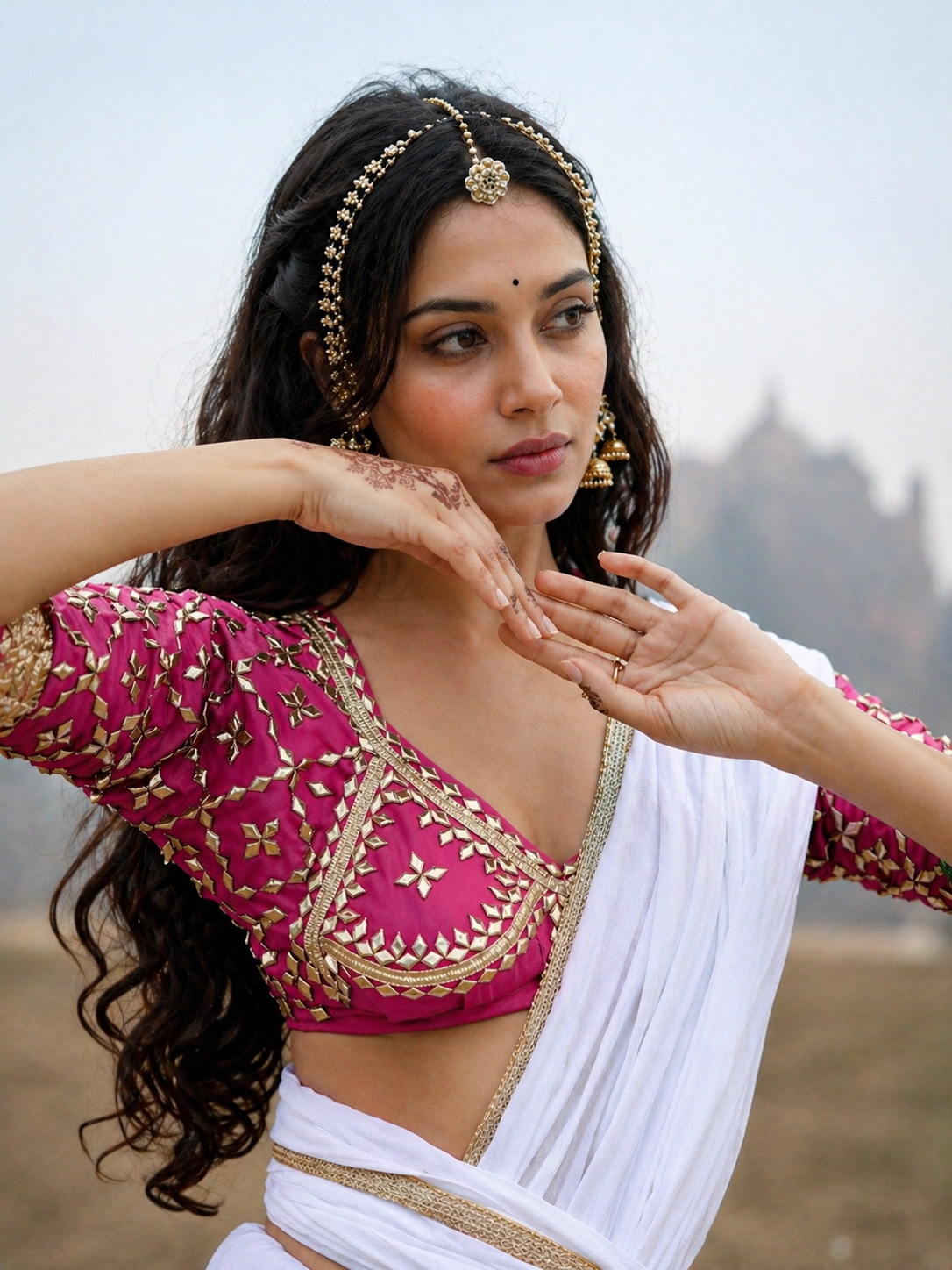 Chand Rani Rajasthani Angi Blouse with Kachi Gota Patti Work