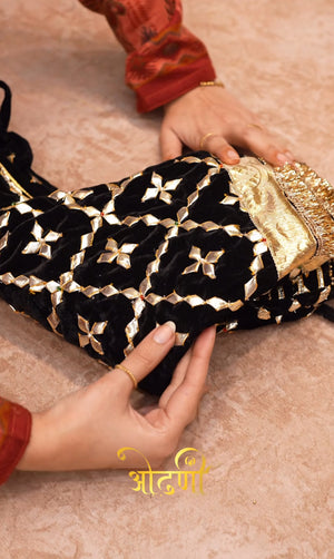 RAJASTHANI AANGI BLOUSE WITH GOTAPATTI WORK (UNSTITCHED) ##HB028