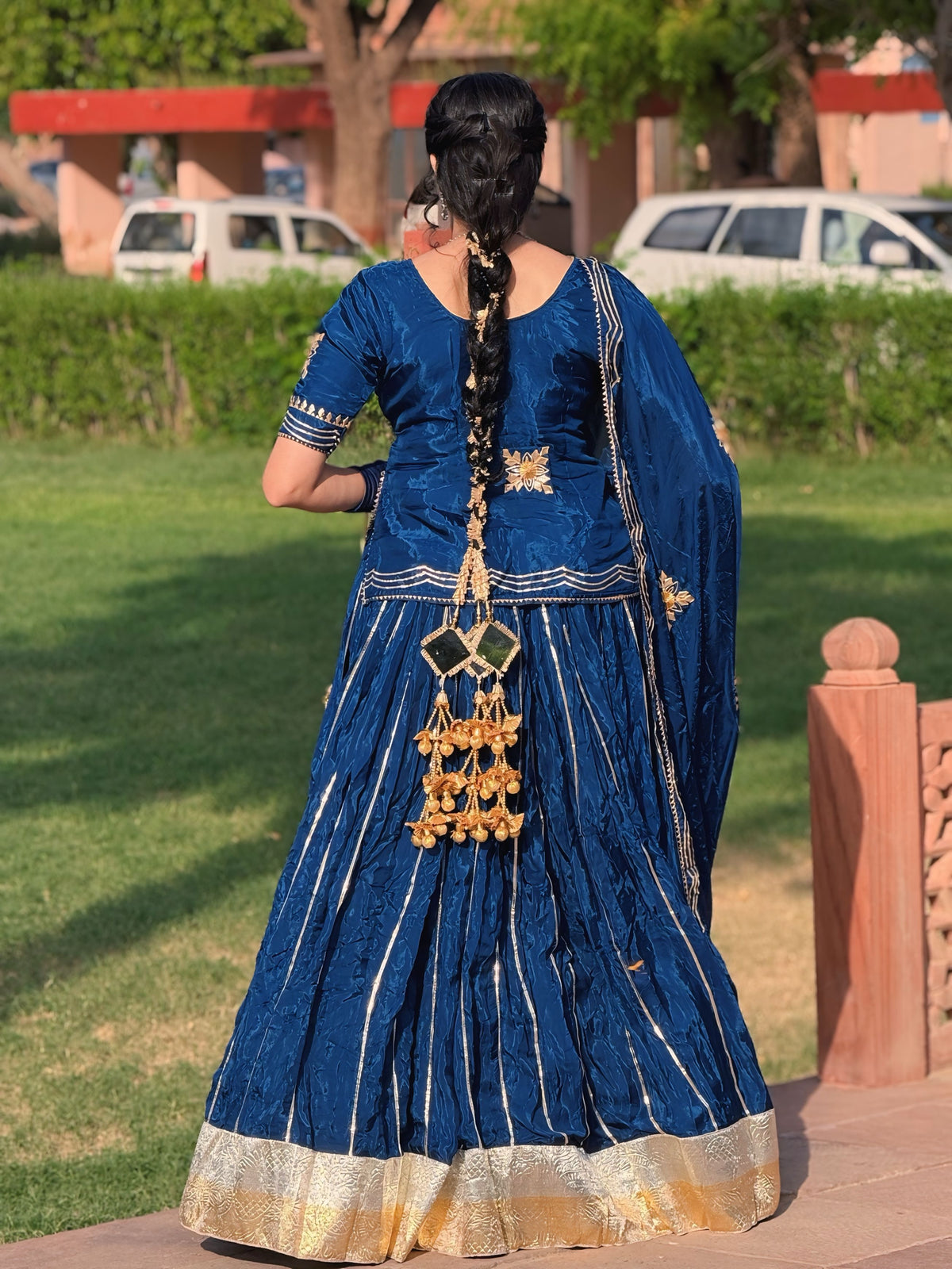 Traditional Gota Patti Handwork Lehenga Kurti Set With Dupatta (Chaniya Choli) (PRE-BOOKING ITEM)