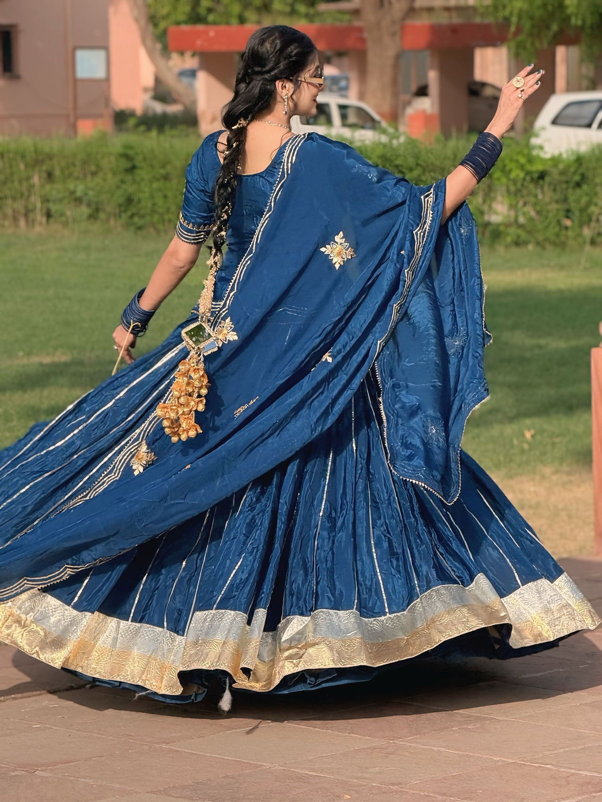 Traditional Gota Patti Handwork Lehenga Kurti Set With Dupatta (Chaniya Choli) (PRE-BOOKING ITEM)