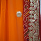 Rajasthani chunri Georgette saree with contrast blouse ##SR0151