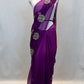 ROYAL CHIFFON FABRIC SAREE WITH VINTAGE SEQUENCE,CUTDANA BUTA WORK  ##SR592