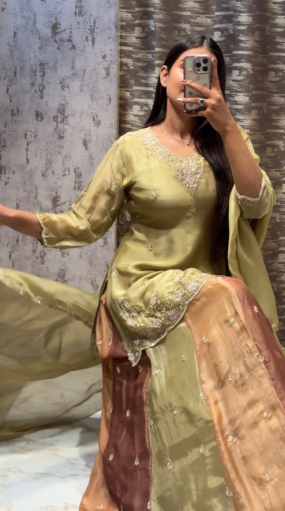 Kalkatta Handwork Sharara Suit