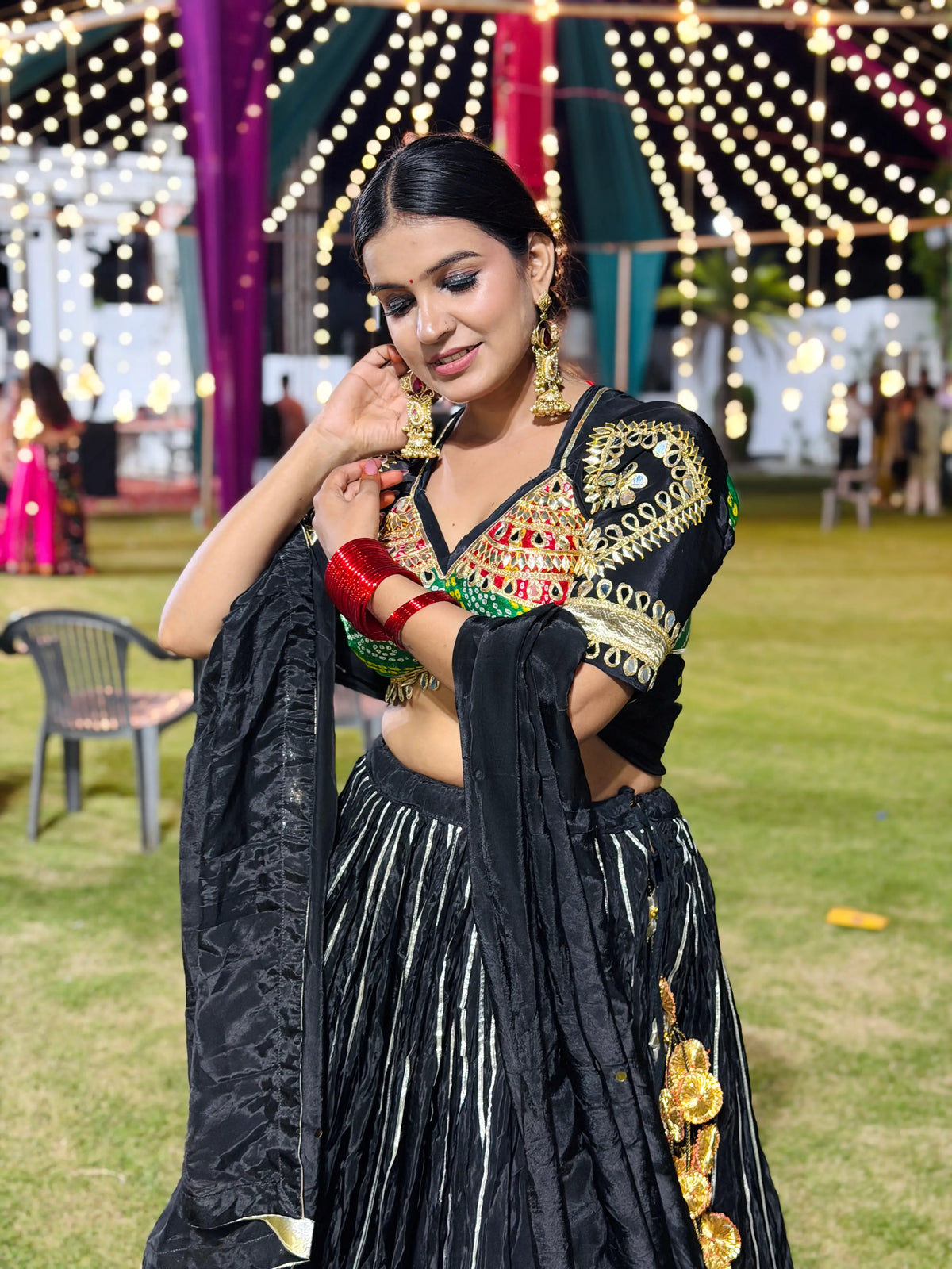 Traditional Kavita Rajasthani Aangi Blouse with Mirror Work & Kachhi Gota Patti Handwork (PRE-BOOKING ITEM)