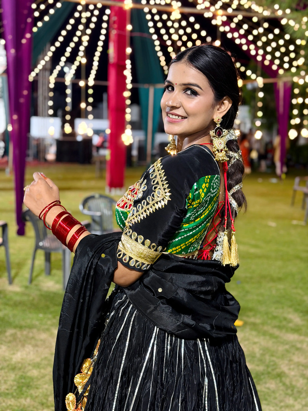Traditional Kavita Rajasthani Aangi Blouse with Mirror Work & Kachhi Gota Patti Handwork (PRE-BOOKING ITEM)