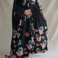 MAL COTTAN FABRIC FLORAL PRINT 3-PIECE SUIT WITH MIRROR AND ZARKAN WORK  ##SP0100