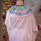 LIGHT WEIGHT SATIN FABRIC PRINTED PONCHO SAREE (WITH CONTRASTBLOUSE) ##SR555