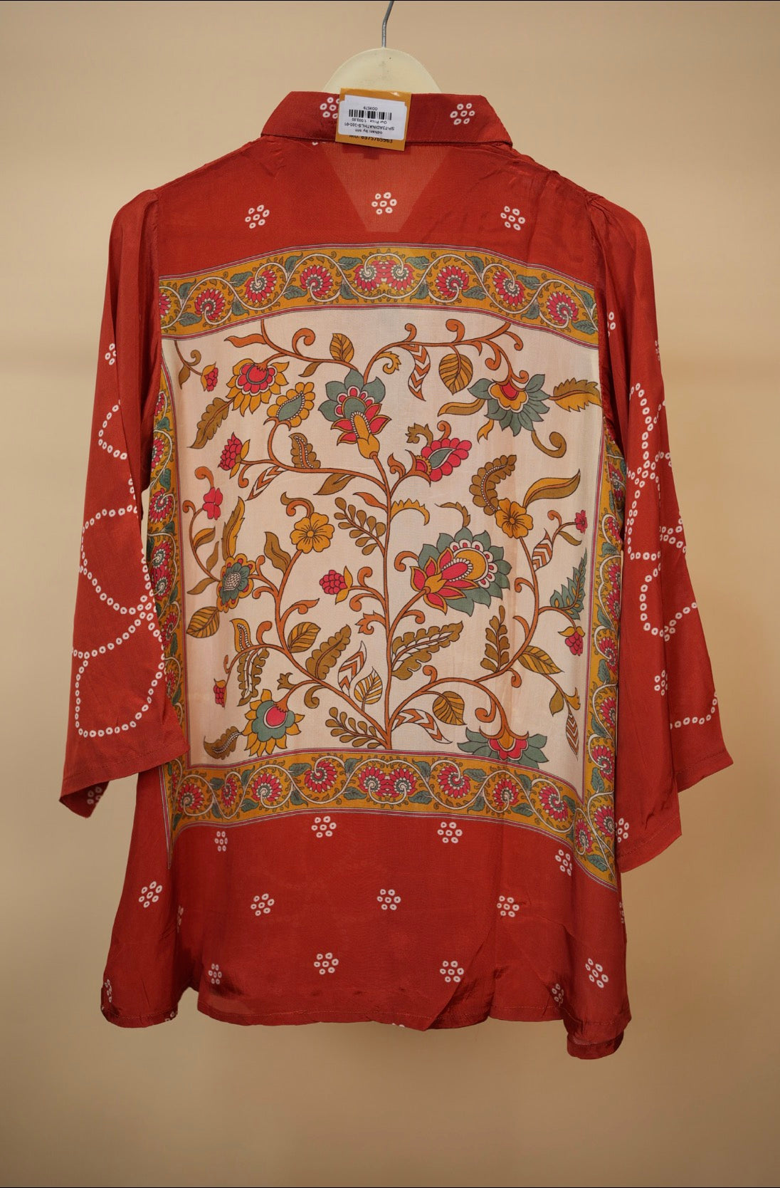 Digital Bandhani Print Crepe Fabric Shirt for Women