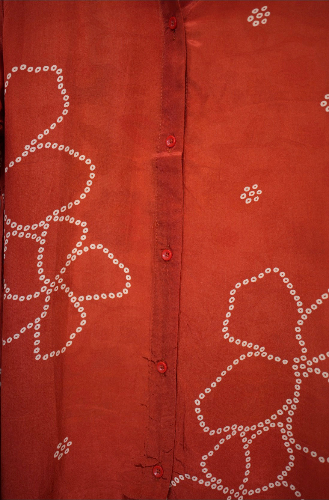 Digital Bandhani Print Crepe Fabric Shirt for Women