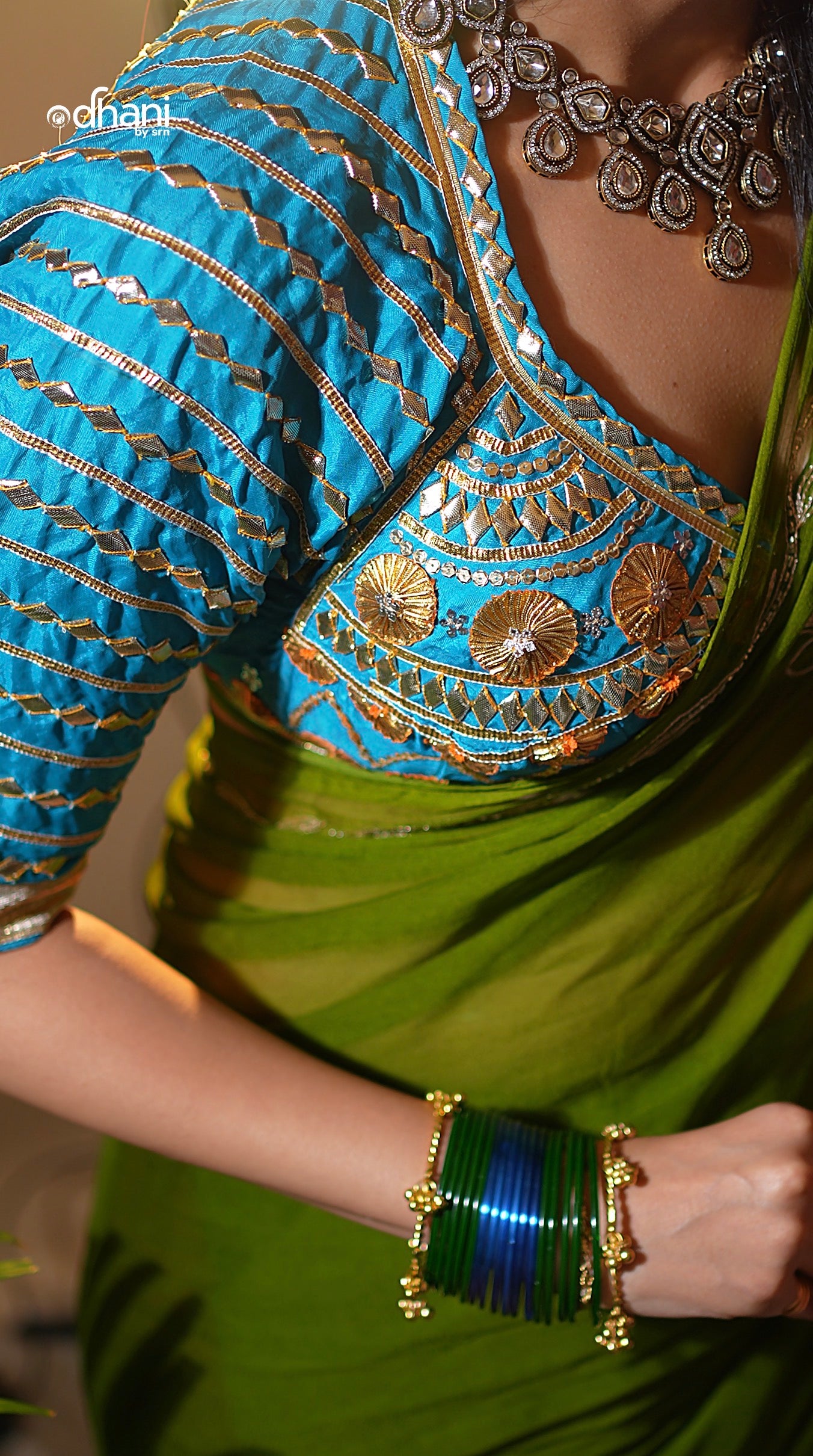 Kiran Rajasthani Aangi Blouse with Vintage Handwork