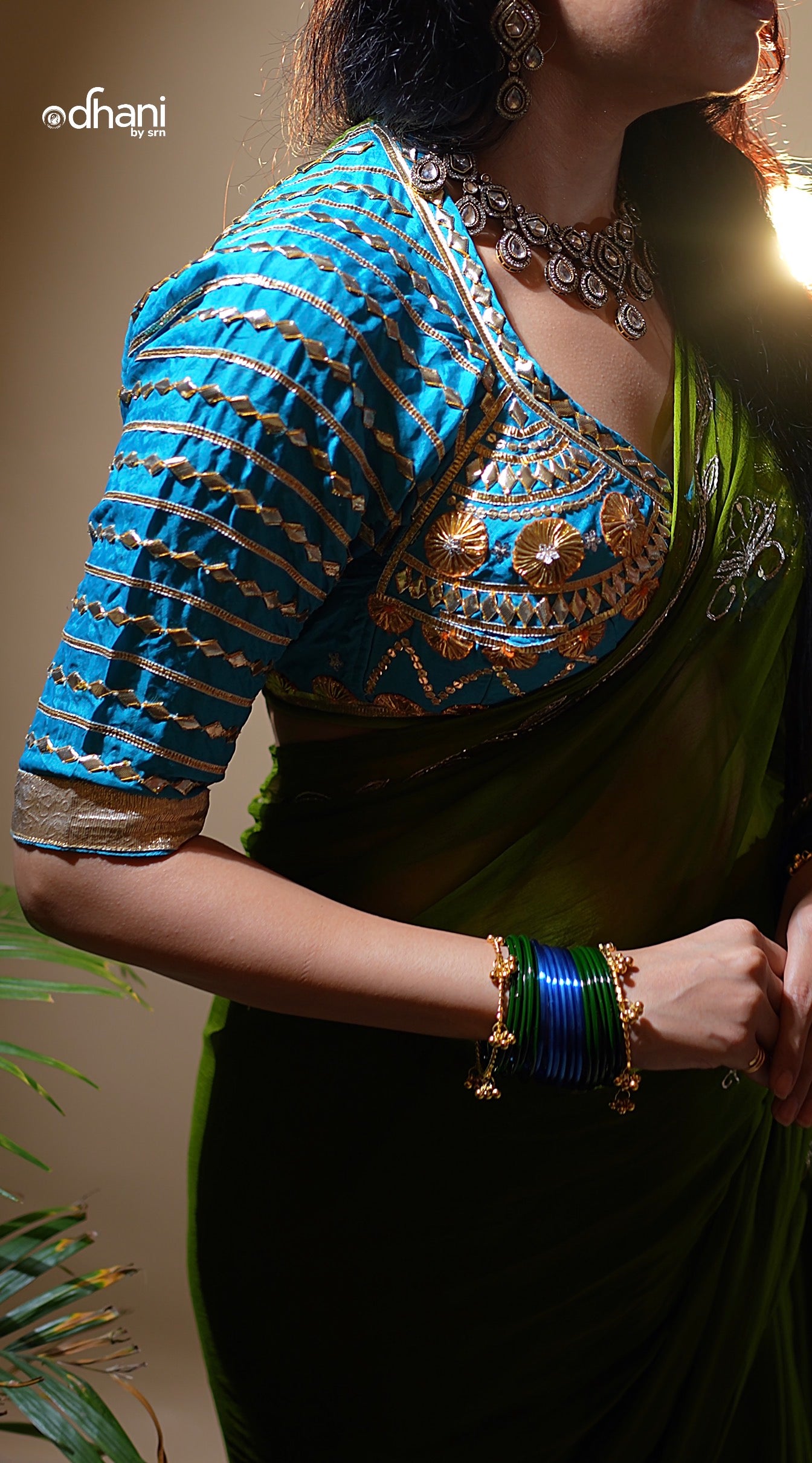Kiran Rajasthani Aangi Blouse with Vintage Handwork