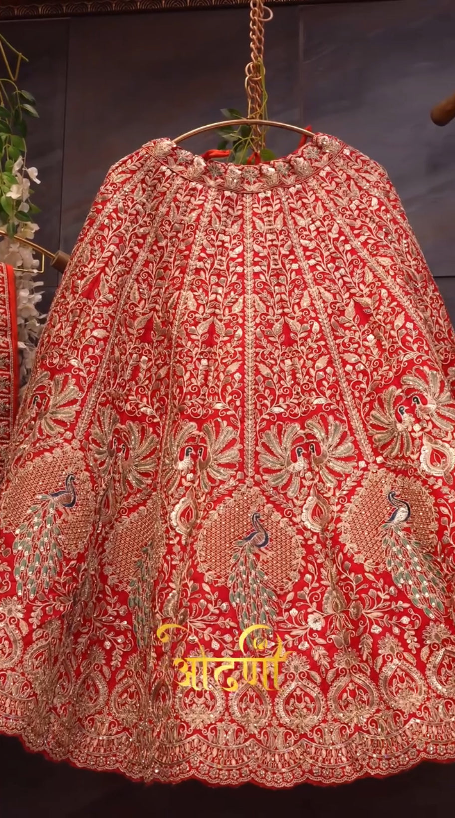 FULL FLAIR BRIDAL WITH PEACOCK PATTERN & DOUBLE DUPATTA | HEAVY BLOUSE |   ##BR01