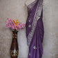 PITA AARI MACHINE WORK SAREE ON SHIMMER FABRIC WITH HEAVY BUTTI (WITH BLOUSE) ##SR553