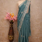 PITA AARI MACHINE WORK SAREE ON SHIMMER FABRIC WITH HEAVY BUTTI (WITH BLOUSE) ##SR553