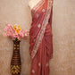 PITA AARI MACHINE WORK SAREE ON SHIMMER FABRIC WITH HEAVY BUTTI (WITH BLOUSE) ##SR553