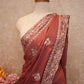 PITA AARI MACHINE WORK SAREE ON SHIMMER FABRIC WITH HEAVY BUTTI (WITH BLOUSE) ##SR553
