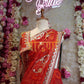 Rajasthani chunri synthetic gota patti hand work saree with contrast blouse ##SR0150