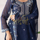 PLAZO 3-PEICE SUIT WITH SEQUENCE WORK AND DUPATTA ##SP098