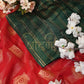 GEORGETTE FABRIC SAREE WITH BEAUTIFUL MORPANKH DESIGN & FOIL WORK  ##SR0137