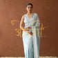 PRE DRAPED STITCH BLOUSE SAREE WITH PEARL AND SEQUENECE WORK ON PURE ORGANZA FABRIC ##SR0270
