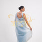 PRE DRAPED STITCH BLOUSE SAREE WITH PEARL AND SEQUENECE WORK ON PURE ORGANZA FABRIC ##SR0270