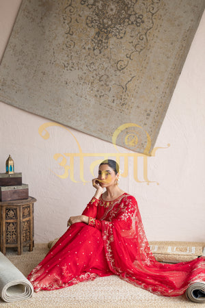 AARI TARI VINTAGE WORK ROPYAL RAJPUTI SAREE ON PURE CHIFFON FABRIC WITH BLOUSE ##SR0274