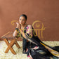PURE CREP SILK DIGITAL PRINT SAREE WITH MIRROR WORK AND HEAVEY MIRROR WORK STITCH BLOUSE ##SR0285