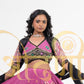 RAJSTHANI AANGI BLOUSE GOTA PATTI AND AARI TAARI WORK (MOFF WITH BLACK) ##HB043